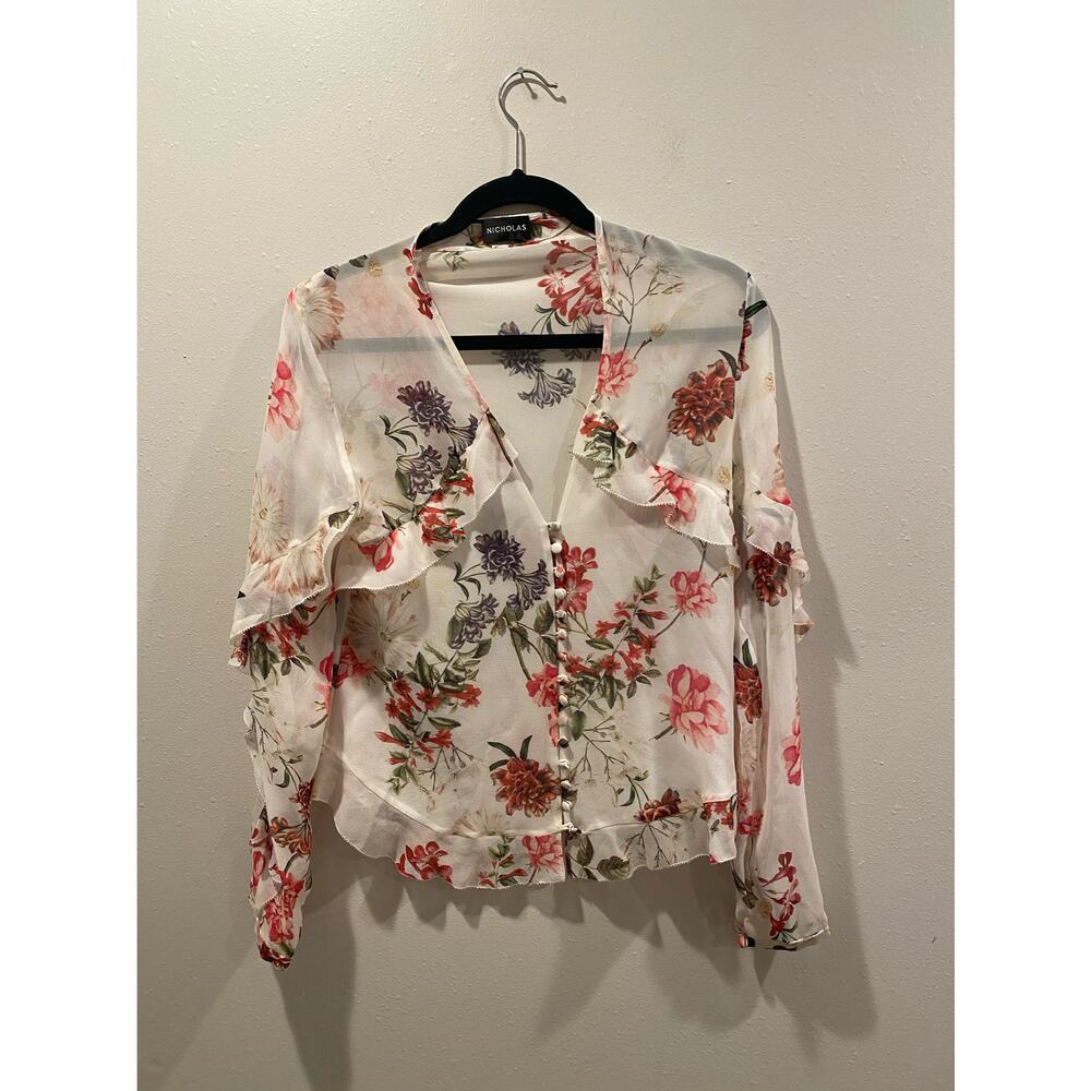 Nicholas floral silk blouse